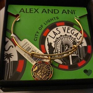Alex and Ani Gold Las Vegas Charm Bracelet